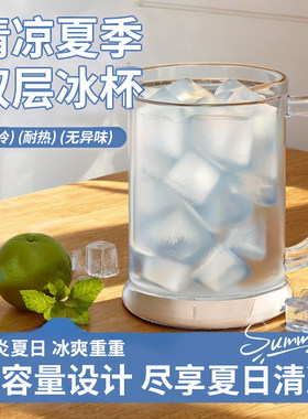 创意水杯双层冰箱冷冻杯子冷饮杯