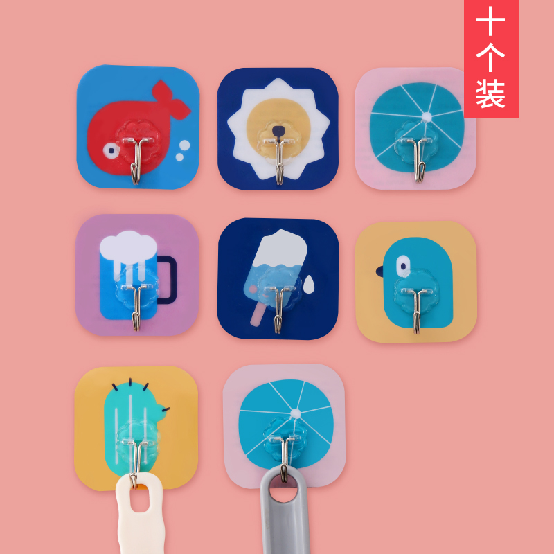 门后挂钩壁挂强力粘胶墙壁厨房卫生间免打孔钩子承重吸盘挂衣粘钩怎么看?