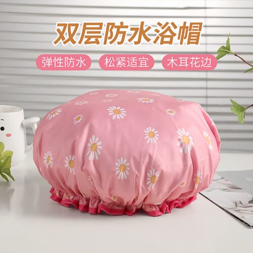 双层防水防油烟干发帽
