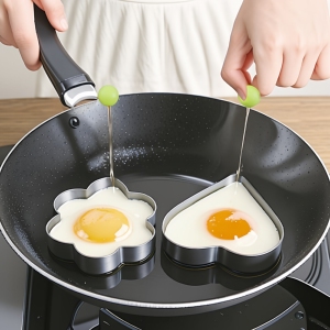 煎蛋模具煎蛋器家用不锈钢煎鸡蛋神器模型爱心形荷包蛋饭团磨具套