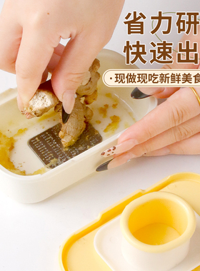 多功能蒜泥神器家用磨姜器姜蓉研磨器切片器擦山药泥辅食研磨工具