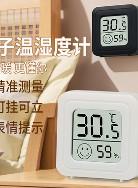 高精准电子室内温湿度计迷你婴儿房温度表壁挂式干湿显示检测仪器