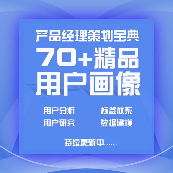 产品经理用户画像研究策划资料分析数据建模标签体系文档模版大全