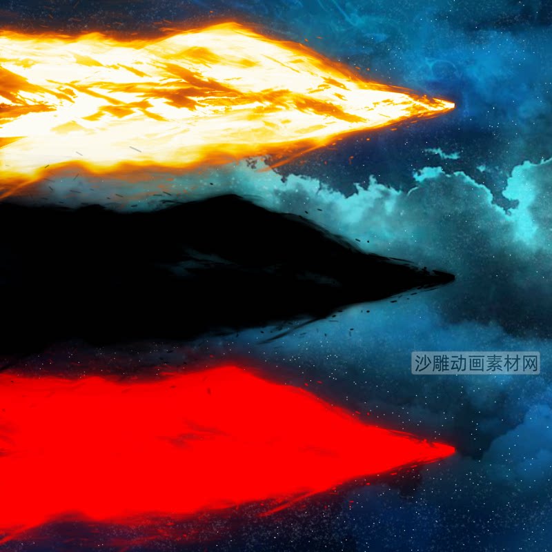 沙雕动画an修仙爆裂喷射火焰修真武侠燃烧喷发岩浆烈柱特效带音效