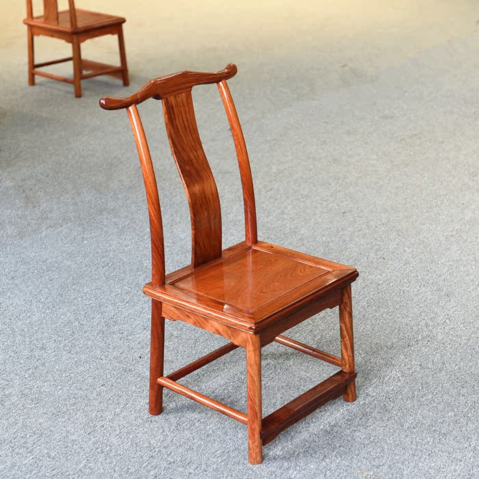 红木靠背椅子中式家用缅甸