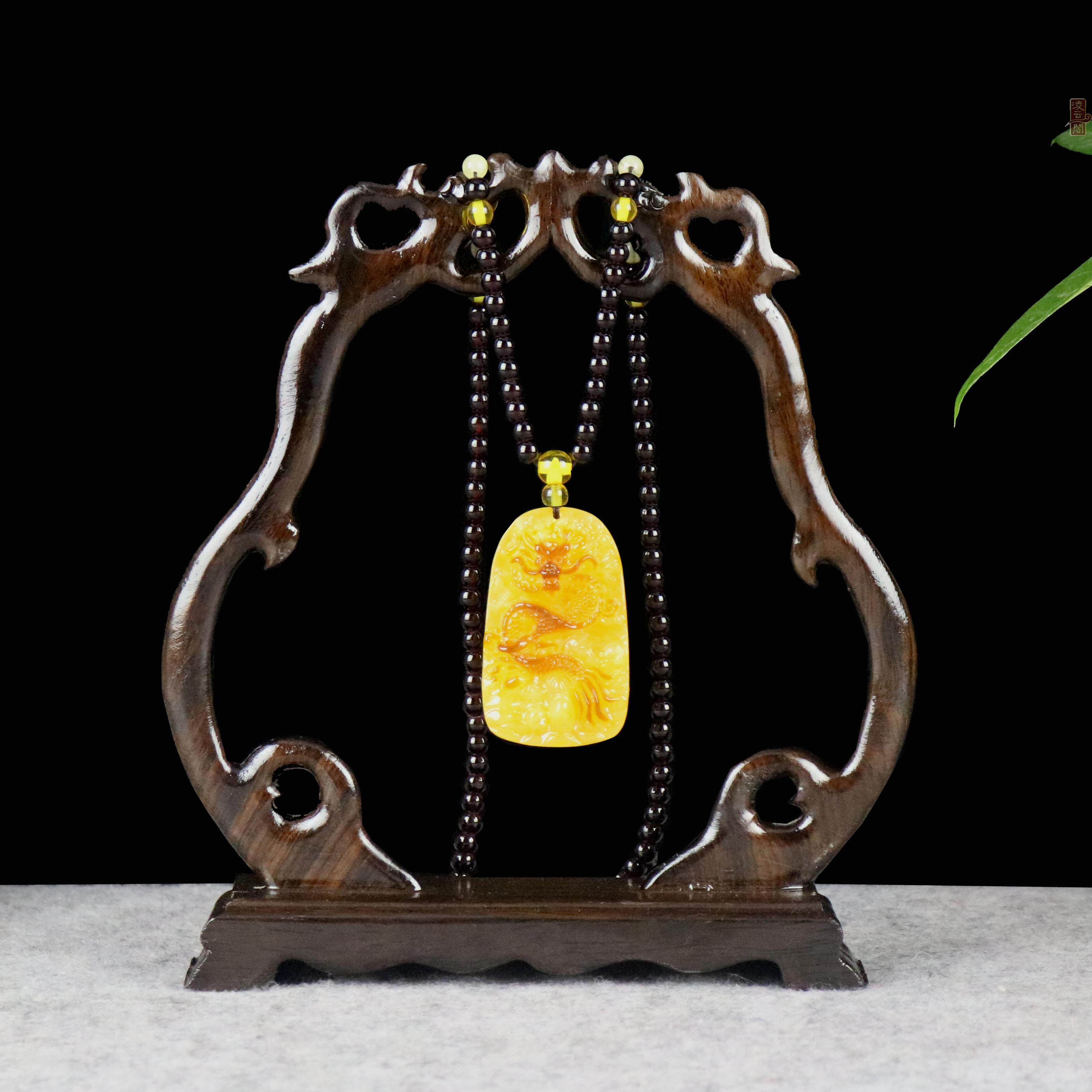 葫芦鸡翅木玉佩首饰架