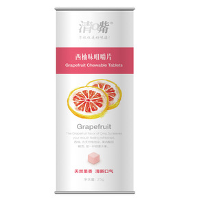 清嘴 咀嚼片西柚味25g  口香糖果零食品清新口气