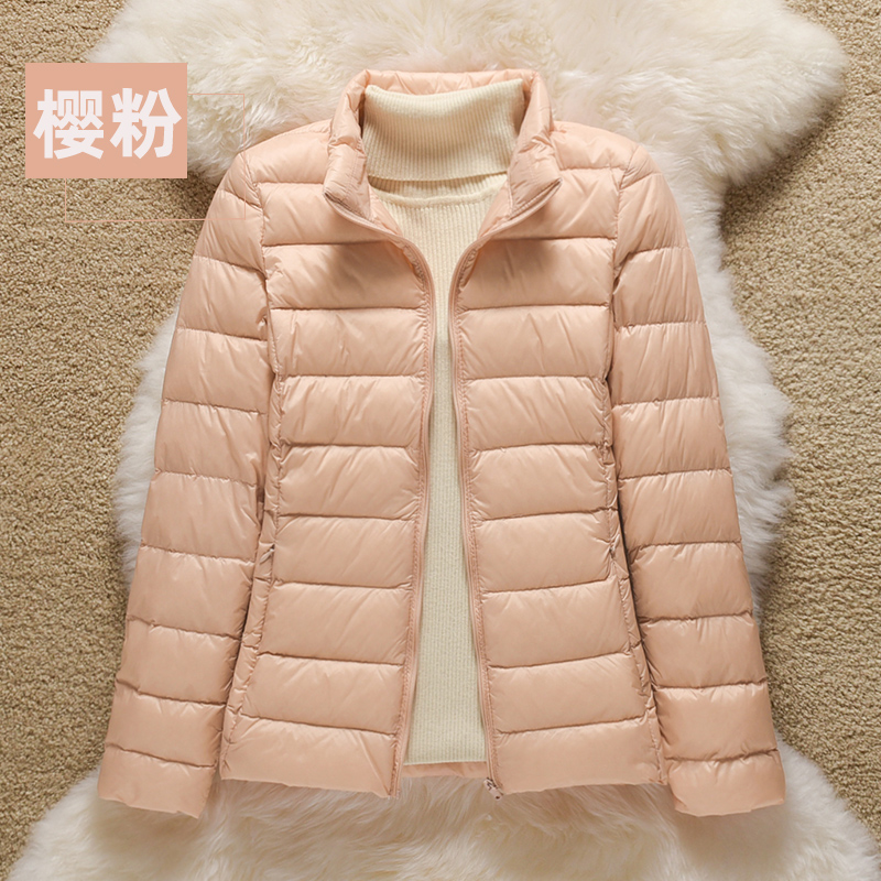 反季立领时尚轻薄款大码羽绒服
