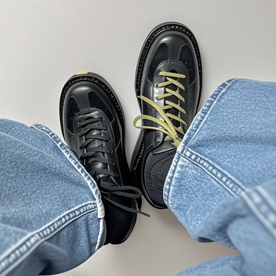 KUGUTIL复古德训鞋休闲皮鞋