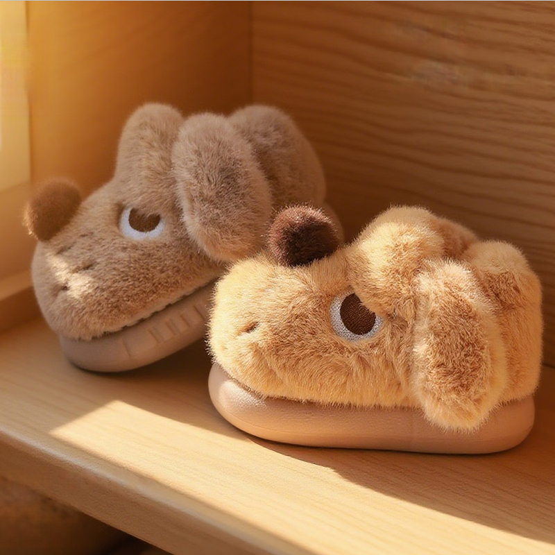 宝宝棉鞋冬季加绒保暖卡通包跟厚