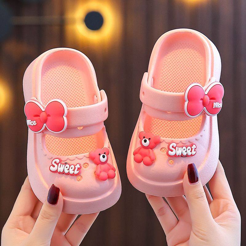 新款室内外穿宝宝凉鞋沙滩海边公主女童洞洞鞋女孩凉拖鞋防滑夏季