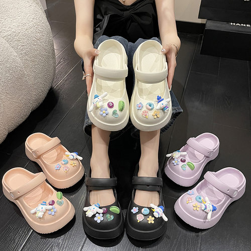 两穿仙女软底踩屎感洞洞鞋女夏季