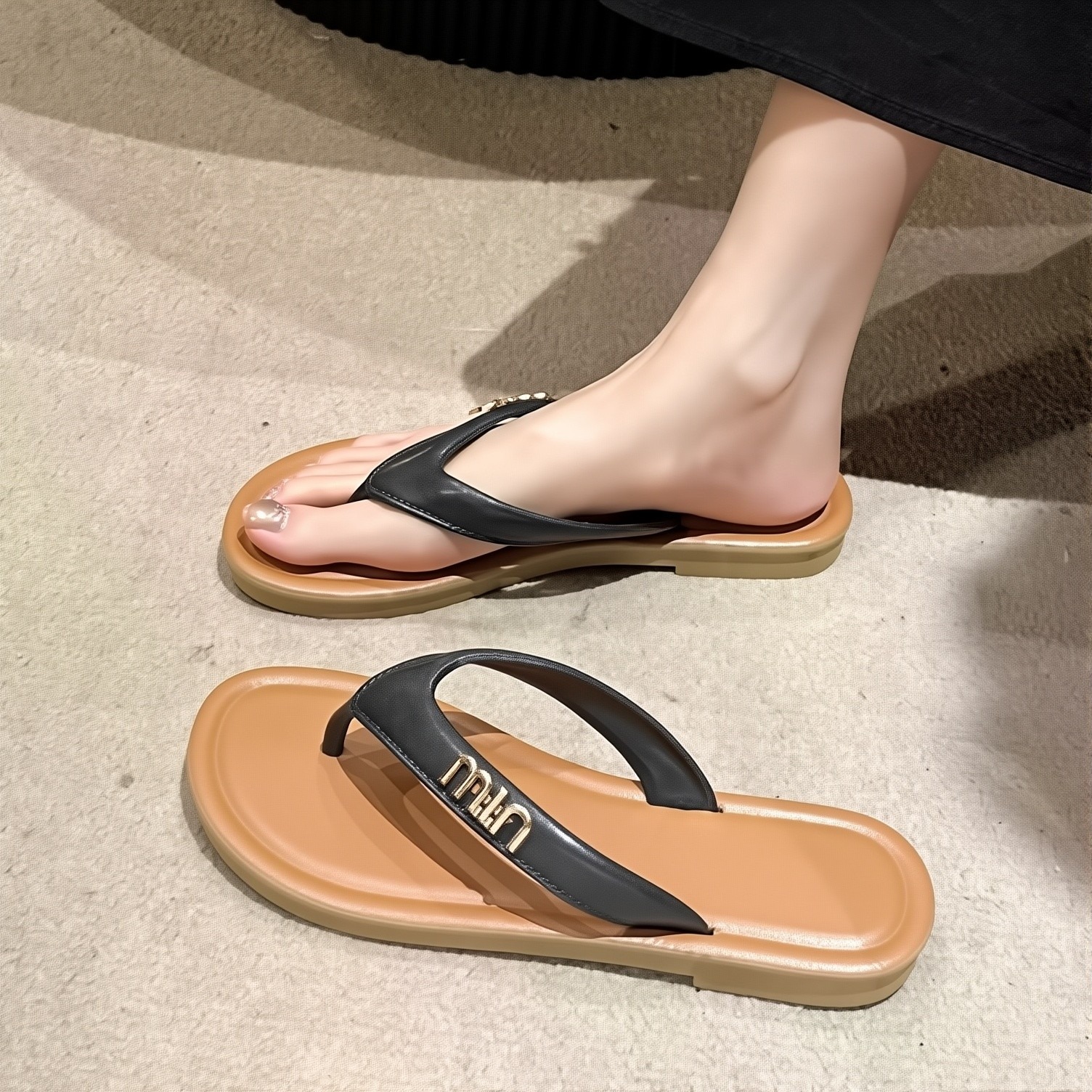 人字拖鞋防滑2025年新款仙女风款