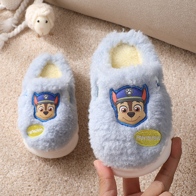 汪汪队男童秋冬季小童宝宝棉拖鞋