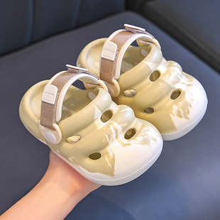 2025新款 男童沙滩海边户外 洞洞鞋 夏女宝宝室内软底防滑卡通凉拖鞋