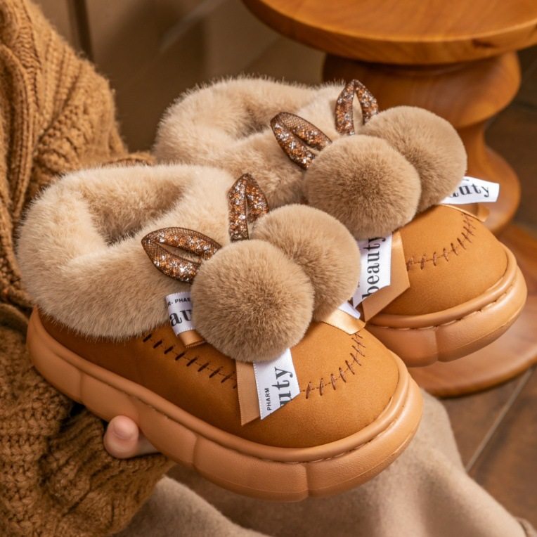 棉鞋冬季蝴蝶结女童室内外居家防滑保暖加绒加厚毛绒保暖家居大童,童鞋/婴儿鞋/亲子鞋,棉鞋,淘宝优惠券,粉丝福利购,淘宝优惠卷