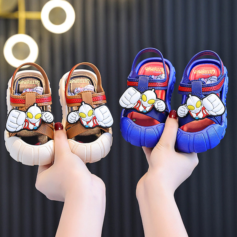 奥特曼儿童凉鞋夏季宝宝2岁小童可爱防臭防滑软底男童夏男宝新款