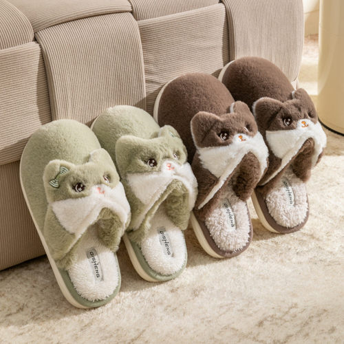 毛绒舒适软底月子棉拖鞋毛棉拖鞋