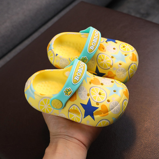 巴布豆儿童凉拖鞋 2岁3洞洞小孩 男夏女幼儿婴儿小童宝宝防滑室内1