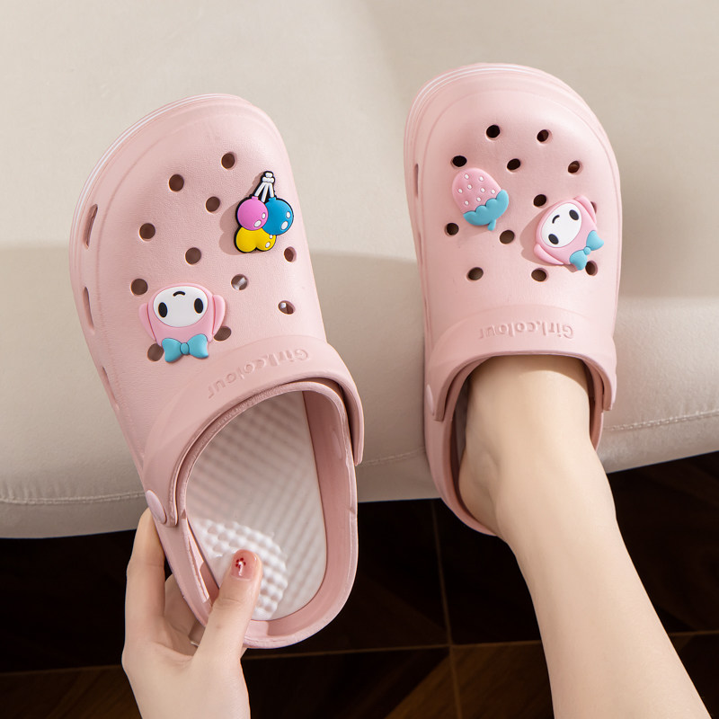 洞洞鞋女款2025新款夏天外穿防滑沙滩凉拖鞋女士网红eva凉鞋夏季