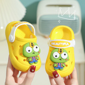 室内防滑小童宝宝卡通可爱外穿女童沙滩两穿 夏季 儿童凉拖鞋 洞洞鞋
