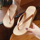 女士厚底坡跟人字夹趾防滑2026新款 夏季 夹脚凉拖鞋 沙滩凉休闲外穿
