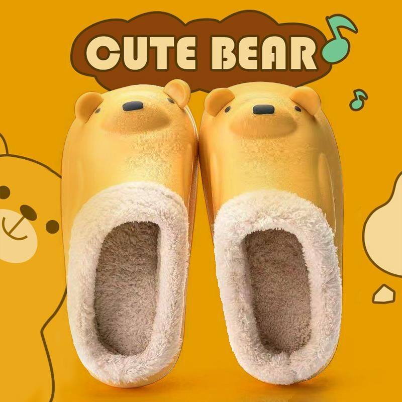 毛毛鞋居家室内棉拖鞋防水幸福玛丽童鞋儿童秋冬男童女孩防滑保暖