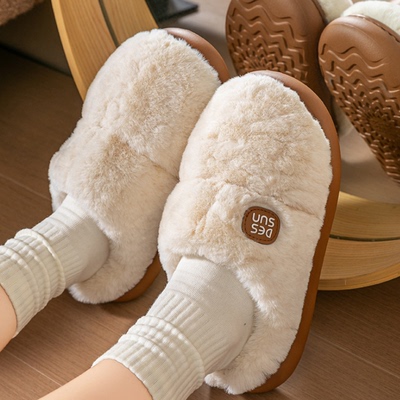 新款棉拖鞋女款冬季室内家居厚底