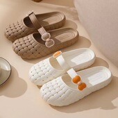 包头拖鞋 洞洞鞋 女防滑可爱休闲居家外穿软底浴室透气防臭 新款 夏季