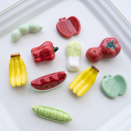 可爱创意日式半村果蔬筷架陶瓷