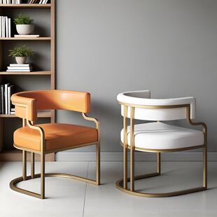 轻奢高级餐椅酒店售楼处美容院接待麻将沙发椅美甲店顾客化妆椅子