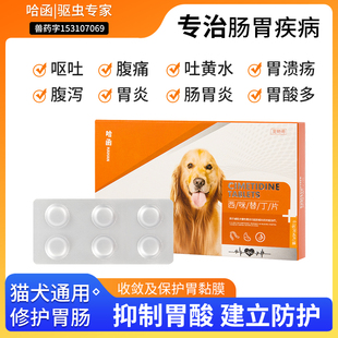 宠物狗狗西咪替丁片猫咪止吐药肠胃炎症呕吐黄水便血泻宠胃安狗狗