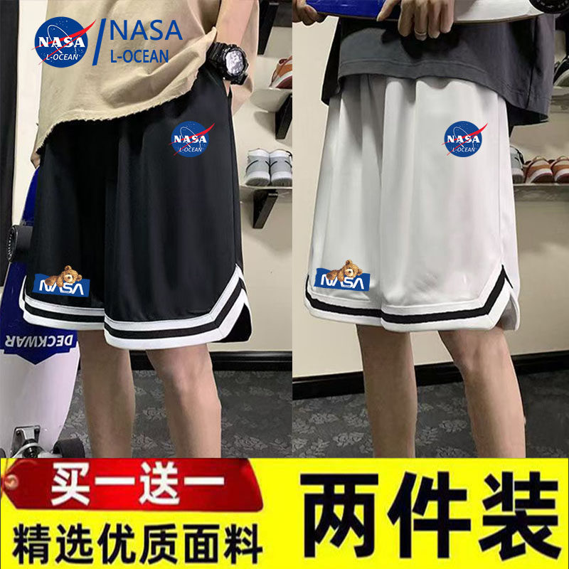NASA篮球短裤男士夏季直筒五分裤
