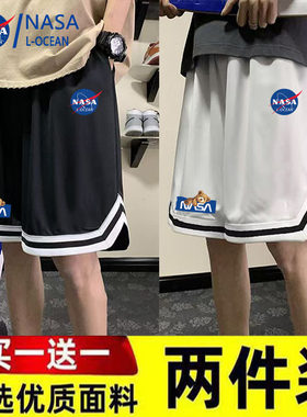 NASA篮球短裤男士夏季直筒五分裤