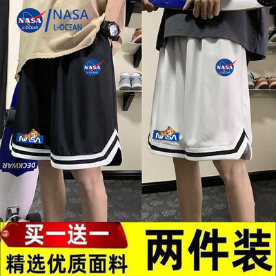 NASA篮球短裤男士夏季直筒五分裤