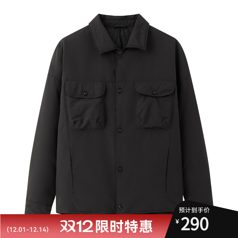 中和休闲男士宽松翻领羽绒服冬季