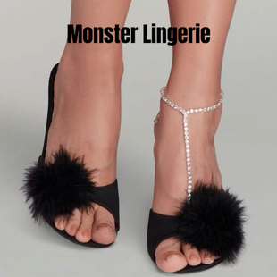 MONSTER ap同款脚链 高跟鞋性感配饰 夜店闪钻