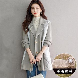 棉服女款2025年新款冬季高级感加厚夹棉外套女中长款宽松显瘦棉衣