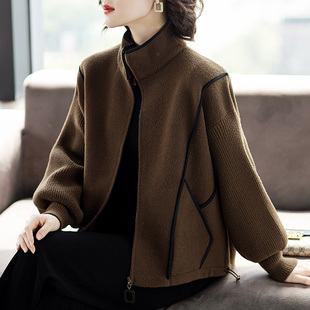 秋冬时尚50多岁外套中老年人女妈妈冬装洋气夹克衫2025新款上衣服