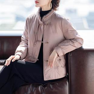 新中式妈妈羽绒服冬装洋气时尚衣服2025新款中老年人女士冬天外套