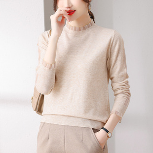 半高领打底衫2025新款女秋冬毛衣内搭薄款针织衫高级感羊毛衫上衣