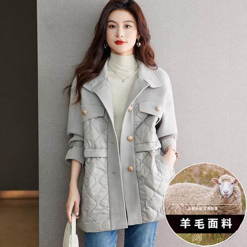 棉服女2025年新款冬季爆款超好看夹棉外套女秋冬高级感中长款棉衣