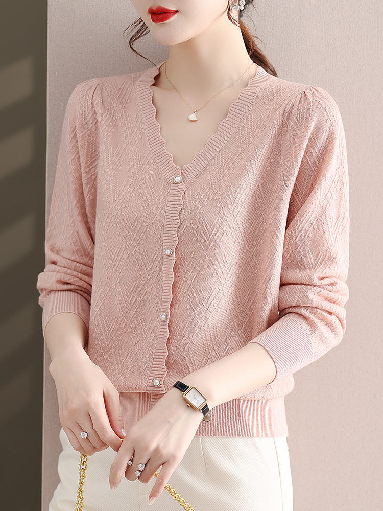 妈妈时尚减龄针织小衫春秋2025新款中年女装秋季气质高贵夫人上衣