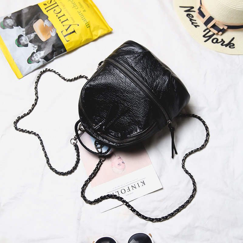 2019春新款歐美時尚水洗雙肩包女pu簡約百搭休閑迷妳鏈條小背包潮在類目 箱包皮具/熱銷女包/男包, 雙肩揹包中 - 來自Buy2taobao.com提供專業的淘寶代購服務