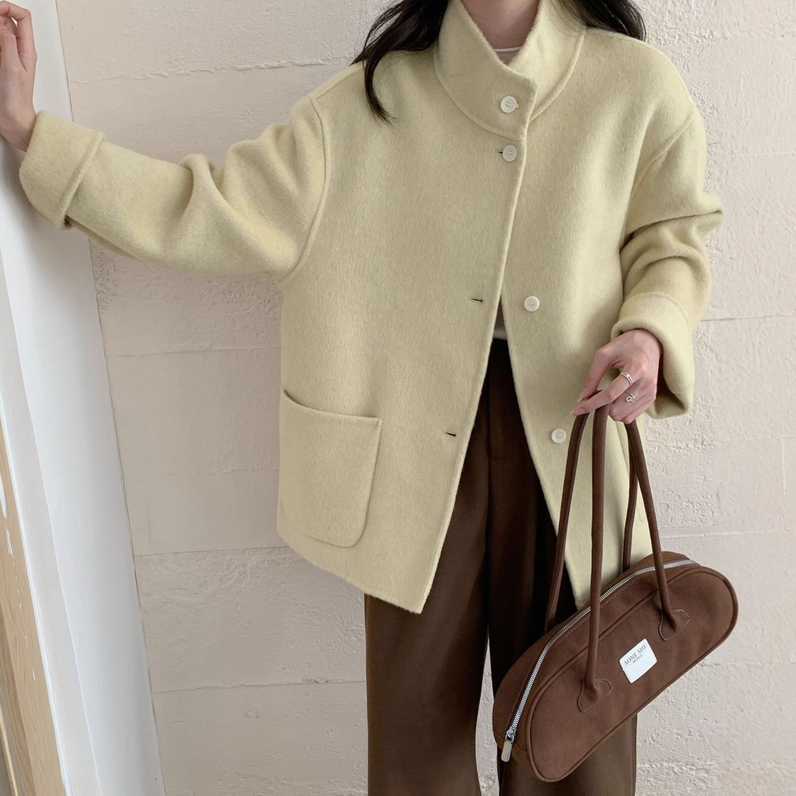 秋冬双面羊绒大衣女中长款高级感休闲小个子2025新款羊毛外套女