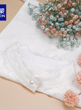 白色假领子女百搭新款假领衬衫装饰领韩版褶皱木耳边高领衣领立领