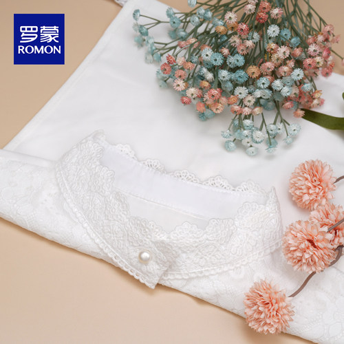 白色木耳边假领子女百搭新款
