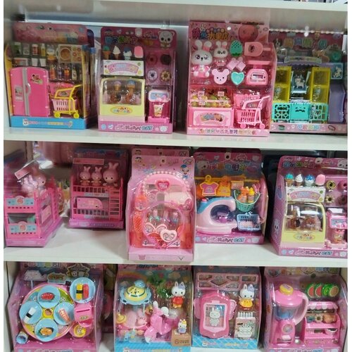 萌粉兔趣味冰箱仿真过家家玩具