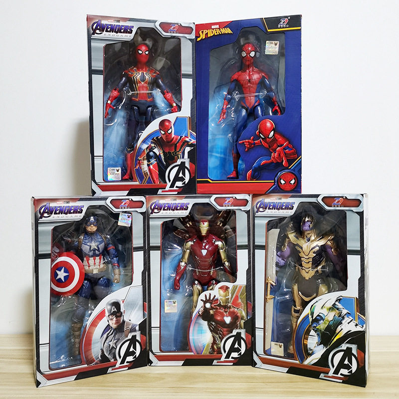 中动复仇者联盟7寸钢铁侠模型蜘蛛侠手办美国队长漫威摆件玩具礼