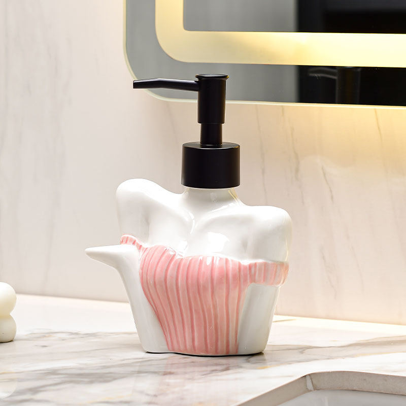 ins少女心陶瓷洗手液瓶子卫生间沐浴露按压瓶酒店乳液分装瓶空瓶,家装主材,皂液器,淘宝优惠券,粉丝福利购,淘宝优惠卷